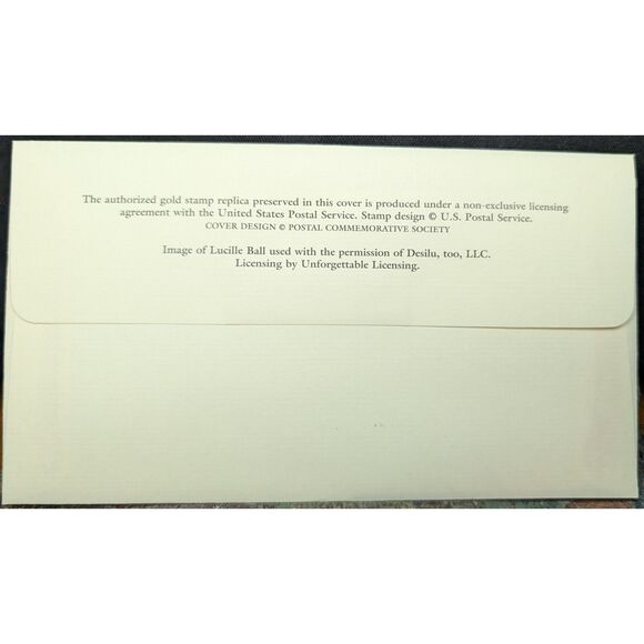 🎬 Lucille Ball Legends of Hollywood - Gold Stamp Replica – First Day of Issue - Picture 2 of 2
